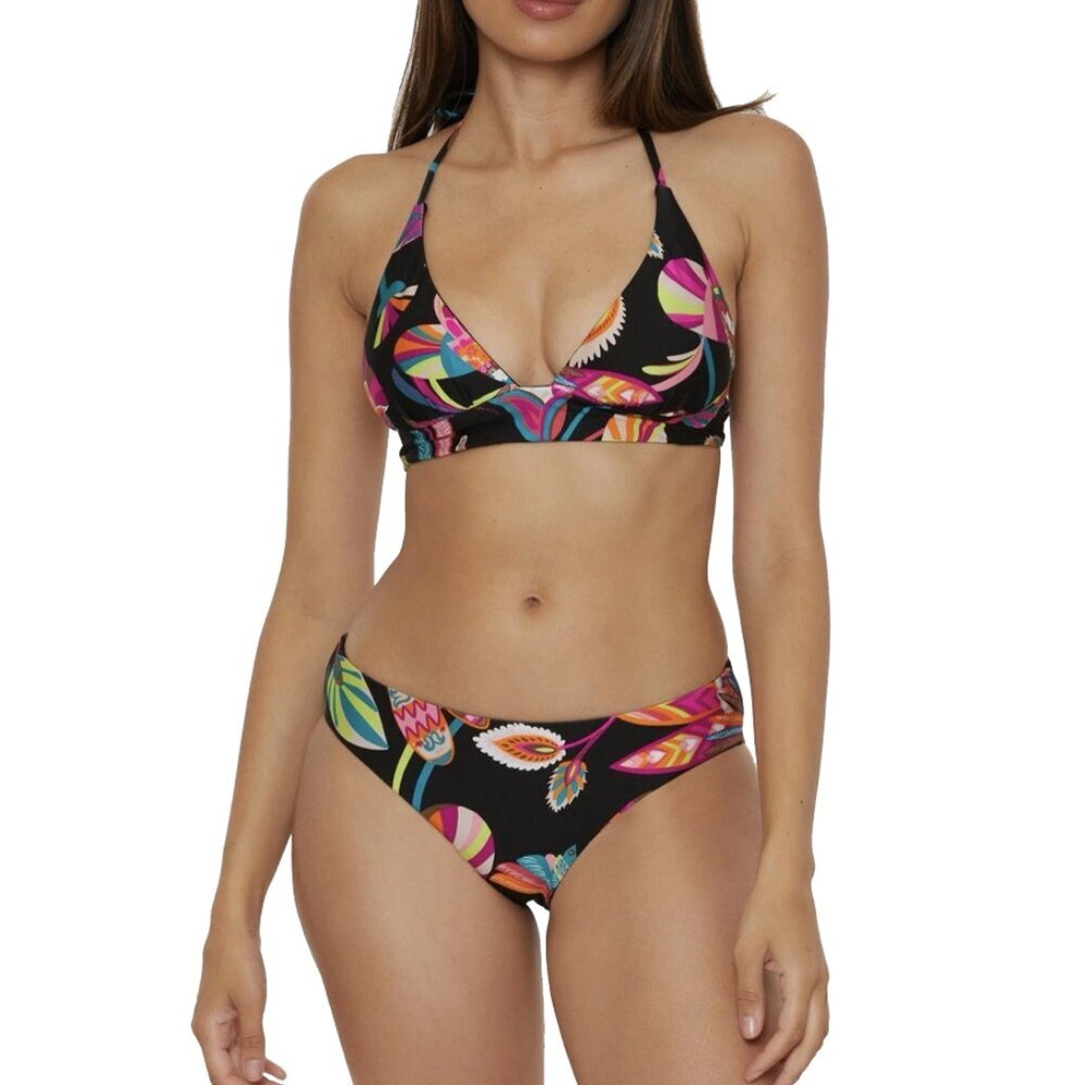 NWT Trina Turk Luminary Reversible Triangle Halter Bikini Top & Bottom Set Sz 10
